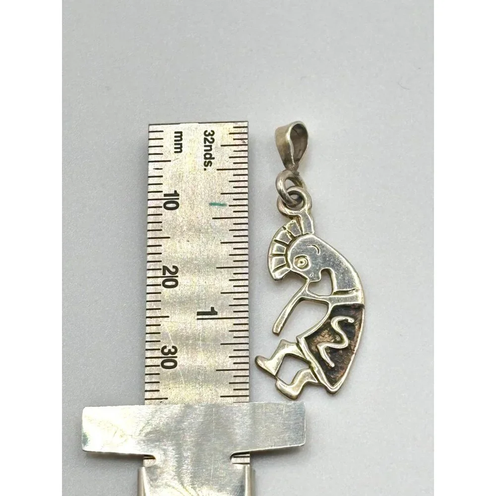 Sterling Silver Kokopelli Pendant Charm 925 - Picture 7 of 7